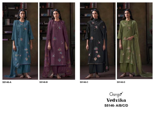 Ganga vedvika 5146 jaipur cotton dress materials wholesalers in mumbai